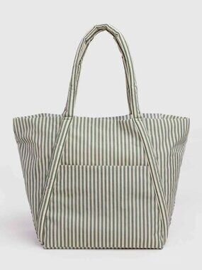 NWT Baggu Cloud Bag - Sage Stripe